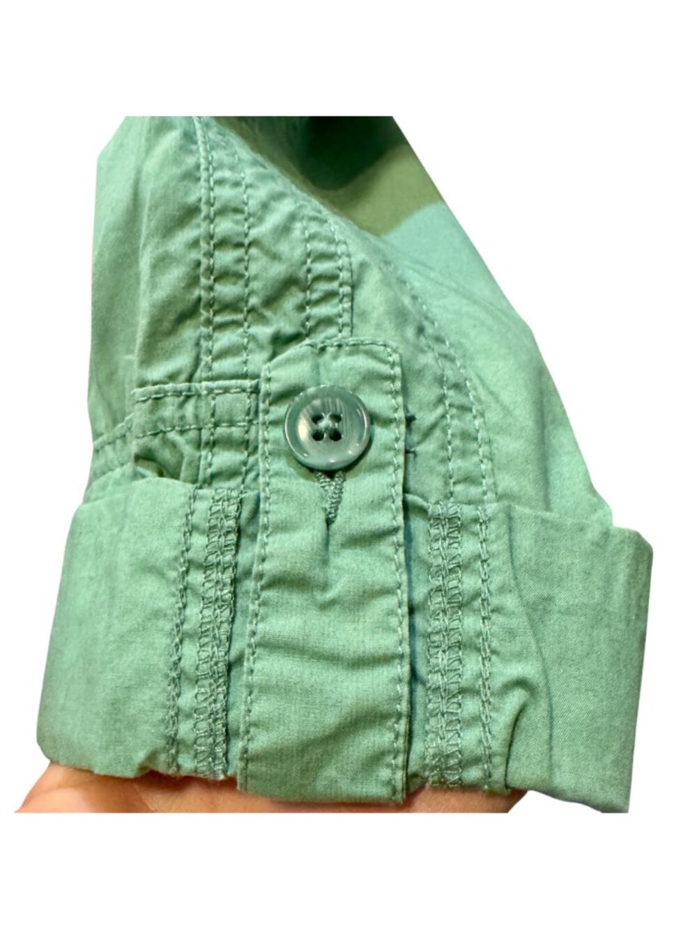 Orvis Cargo Cropped Pants Women's 6 Mint Green Cotton Hiker Gorpcore Roll Up - Picture 6 of 11